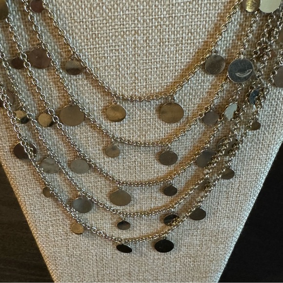 ⚜️3 for $30⚜️ Vintage Gold Tone Layered Coin Statement Necklace - Picture 6 of 6